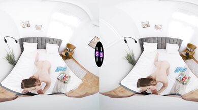 Lovers play board games in bed