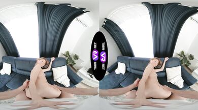 Hottie jumps on her lad's friend