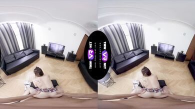 Sweetie goes wild with a dick inside