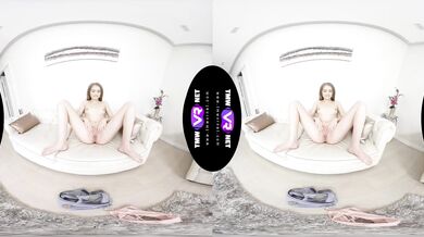 Playful babe undresses to cool down