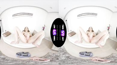 Playful babe undresses to cool down