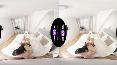 Cutie satisfies a jerking off lad