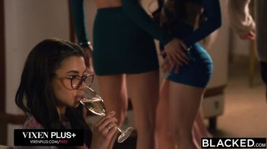 BLACKED BBC-Hungry Besties Elena Vedem,Vanessa Alessia, & Sophie Weber Take Turns Riding Freddy's Huge Cock