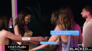 BLACKED BBC-Hungry Besties Elena Vedem,Vanessa Alessia, & Sophie Weber Take Turns Riding Freddy's Huge Cock