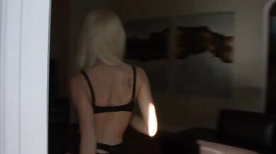 Rebecca Blue fucking in the ottoman with her petite