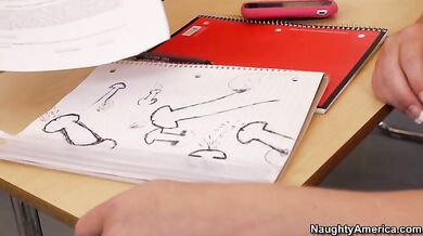 Kimmy Olsen fucking in the classroom with her piercings