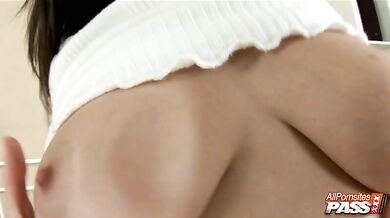 Cute girl with nice big breasts