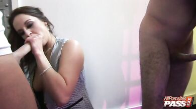 Poppy gets deep throated in an orgy