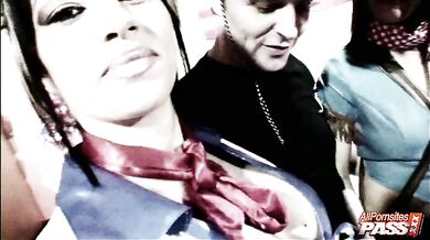 Busty chicks having a ball