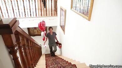 Allie Haze fucking in the bed with her hairy bush