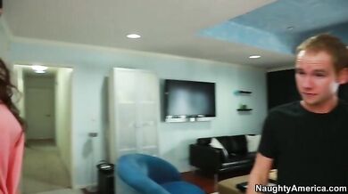 Kenzie Vaughn fucking in the bedroom with her innie pussy