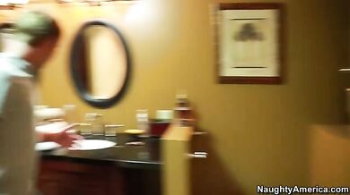 Becca Blossoms fucking in the bed with her big ass