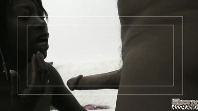 Big busted ebony gets gangbanged