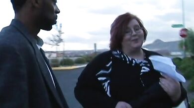 Fat Babe Amita Swallows a Black Cock