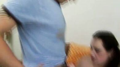 Hot BBW Sucking Off a Big Cock