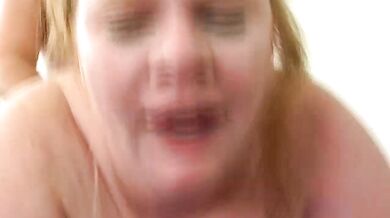 Cock-Starved BBW Guzzles Down the Cock