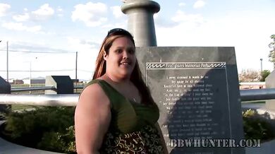 Pretty Plus-size Teen in the Park
