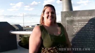 Pretty Plus-size Teen in the Park