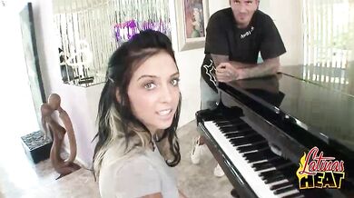 Pretty Latina Takes a Big Cock