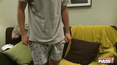 Horny wife sucking off a guy