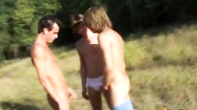Outdoor Gay Teens Blowjobs 3some