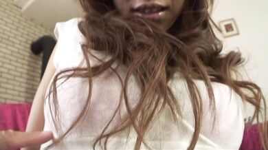 Serina Hayakawa gets a facial while fucked with dildo