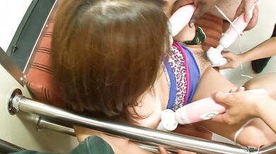 Lovely Japanese babe Mizuki Iori finger fuck inside a train