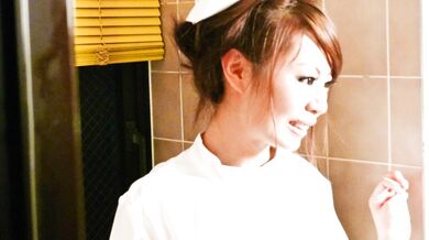 Hot Mio Hiragi pleasures peach at bathroom