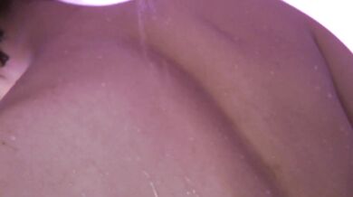Amateur Miura Kana with tiny tits gets a hot back rub under the shower