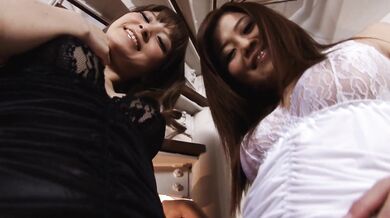 Nao and Yuria posing in sexy black stockings!