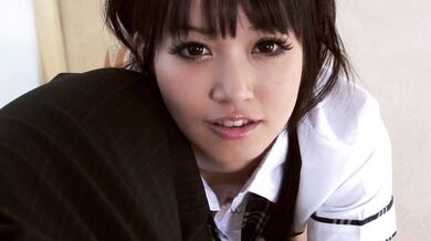 Pervert Asian girl Kotomi gagging a hard cock for cum