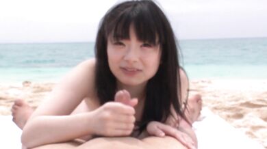 Hot asian blowjob and 69 on the beach with Hina Maeda