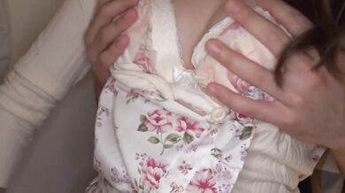 Housewife gives Asian blowjob during threesome sex