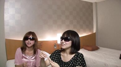 Asian amateur girls sharing a big cock on cam