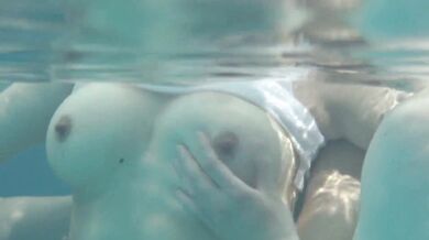 Japanese blowjob by the pool with Suzuna Komiya