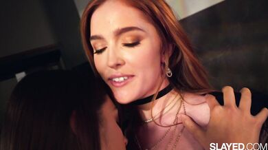 SLAYED Hungry Jia licks every inch of sweet Gizelle's body