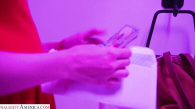 Blonde pornstar Amber Moore gives stud a schoolgirl fantasy