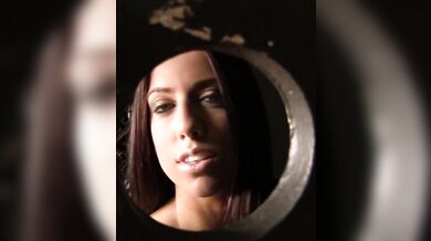 19-Year-Old Venice Sucks A Cock Through A Glory Hole While Masturbating