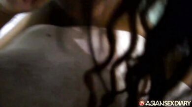 Horny Cambodian teen picks dick over sleep after being up all night