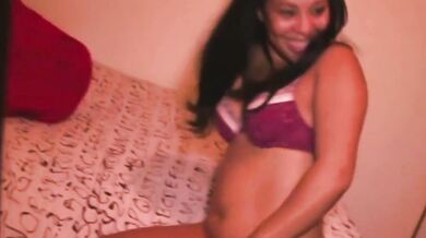 Chubby Dominican honey strip teases and mesmerizes with her ass