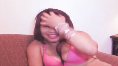 Chubby Dominican lady teases her way out of dress and gives a blowjob