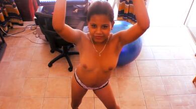 Dominican babe dancing in panties and shaking her ass