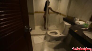 22 years old horny Thai ladyboy gets naughty with white tourist