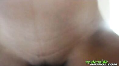 Young Thai babe with big tits and phat ass strips gets fucked