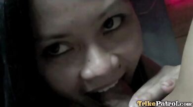 Trike Patrol fan bangs Asian babe and gives huge sticky facial