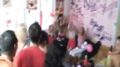 Teens party and fuck