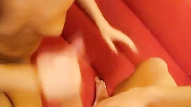 Brunette bitch loves sucking