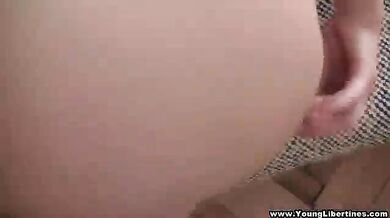 Taking a mouthful of cum