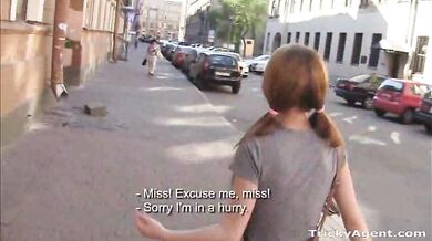 A skinny redhead is eager to be fucked!
