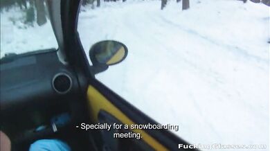 Snowboarder chick loves cock